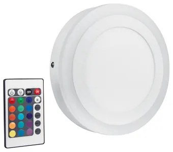 Ledvance LED Color + White Round távirányítós fali LED lámpa, melegfehér, RGB kerettel 19W, 780LM