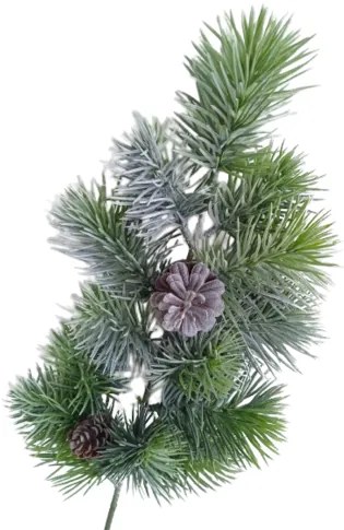 Fagyos fenyőág, 59 cm