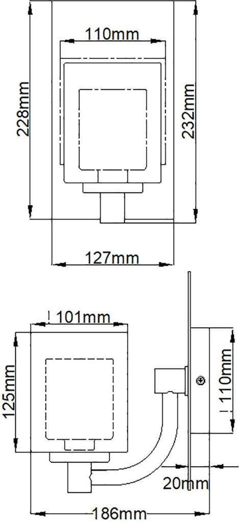 Quoizel modern fali lámpa kolt króm elsqz-kolt1-pc-bath IP44