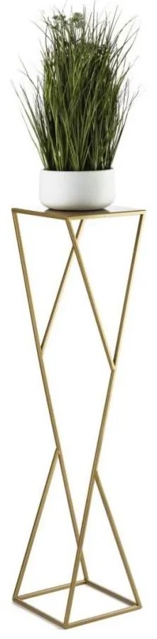 LOFT virágtartó állvány 100x23,5 cm arany színben