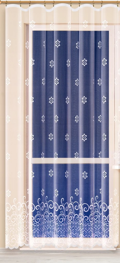 Mg Függöny 4020 Fehér erkély 200x250 kész szalaggal