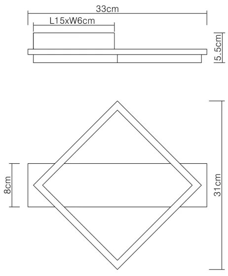 Globo 67294D - LED Mennyezeti lámpa BEATRIX LED/12W/230V
