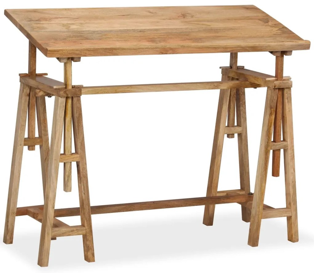 vidaXL tömör mangófa tervezőasztal 116 x 50 x 76 cm