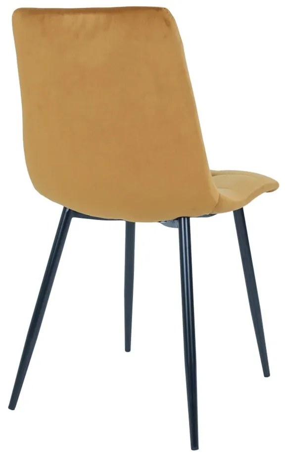 Sárga kárpitozott étkezőszék szett 2 db-os Middelfart – House Nordic