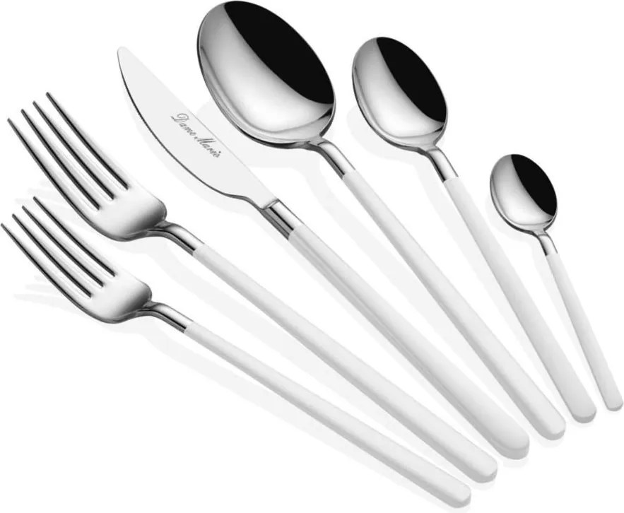 Allegra evőeszközkészlet, ezüst-fehér – TR645DRM1222