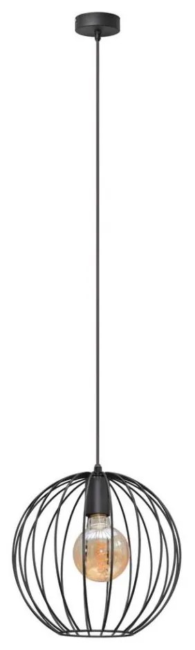 Helam Csillár zsinóron MERCURE 1xE27/15W/230V átmérő 30cm fekete HE1180