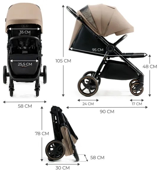 KINDERKRAFT SELECT - Babakocsi MITZY Linen bézs