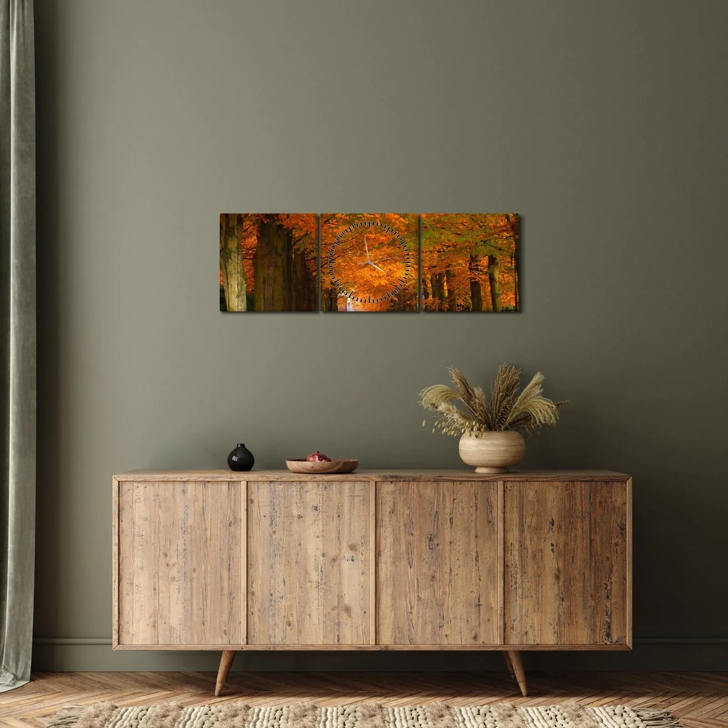 Kép - A Avenue of fák ősszel (órával) (90x30 cm)
