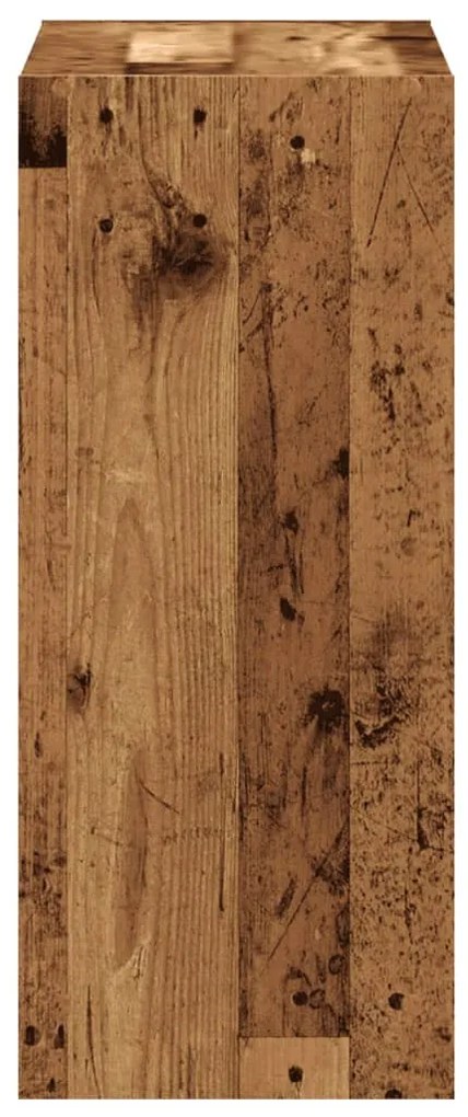 antik fa színű szerelt fa könyvespolc 68,5 x 32 x 75 cm
