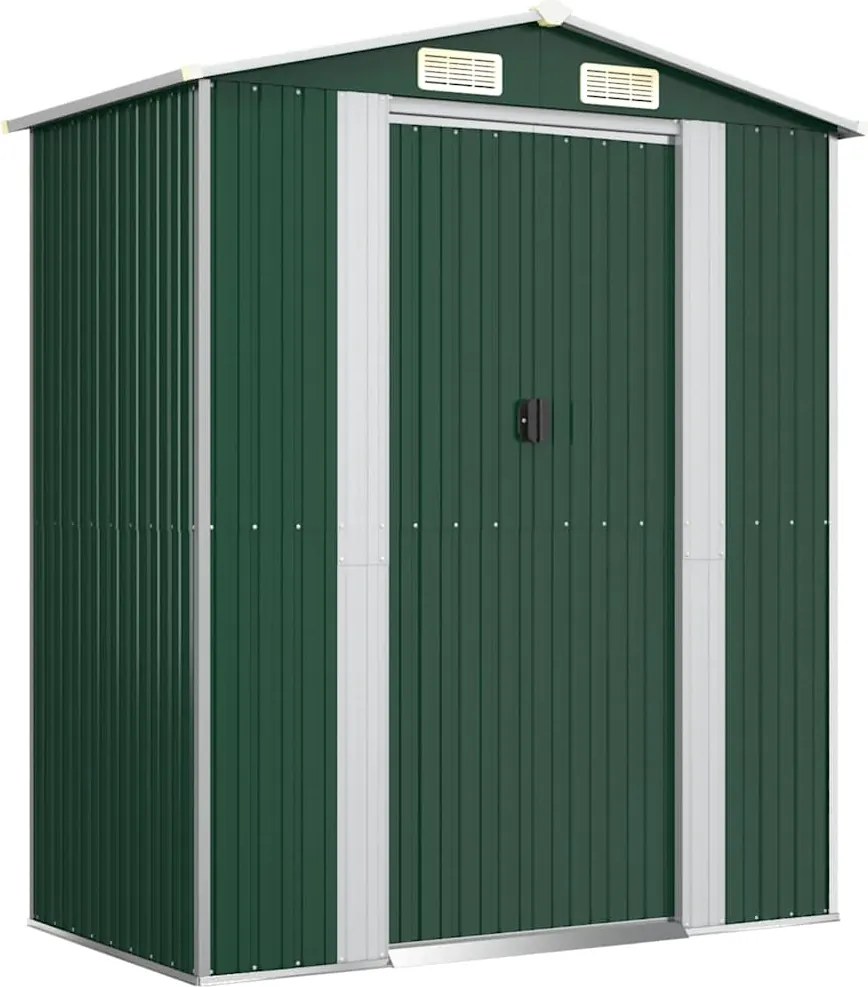 vidaXL zöld horganyzott acél kerti fészer 192x108x223 cm