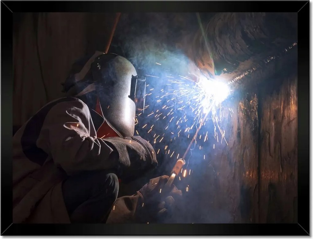 Poszterek keretben 40x30 Hegesztő szikrahegesztő