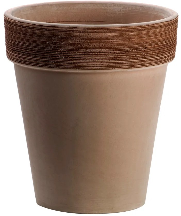 ANTICOMESTIERE AGYAG VIRÁGCSERÉP 31CM TERRACOTTA BARÁZDÁLT
