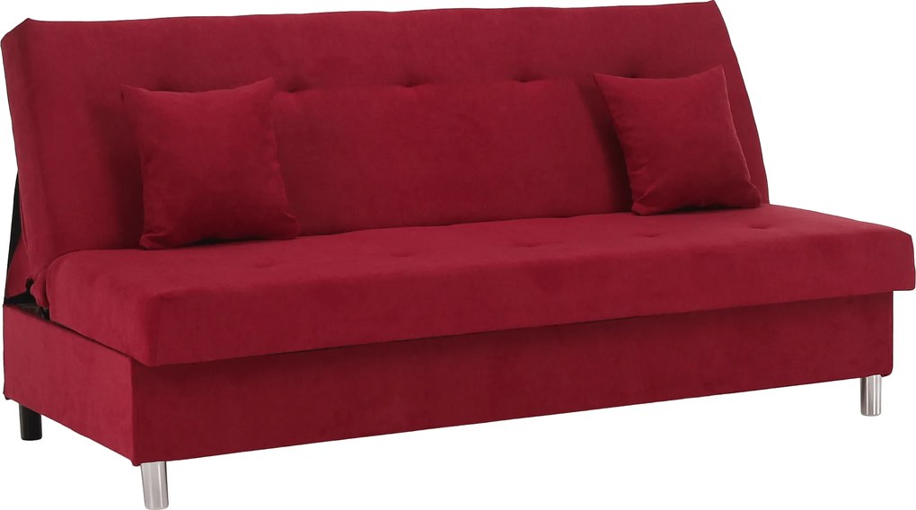 Kihúzható kanapé, piros, ALADA
