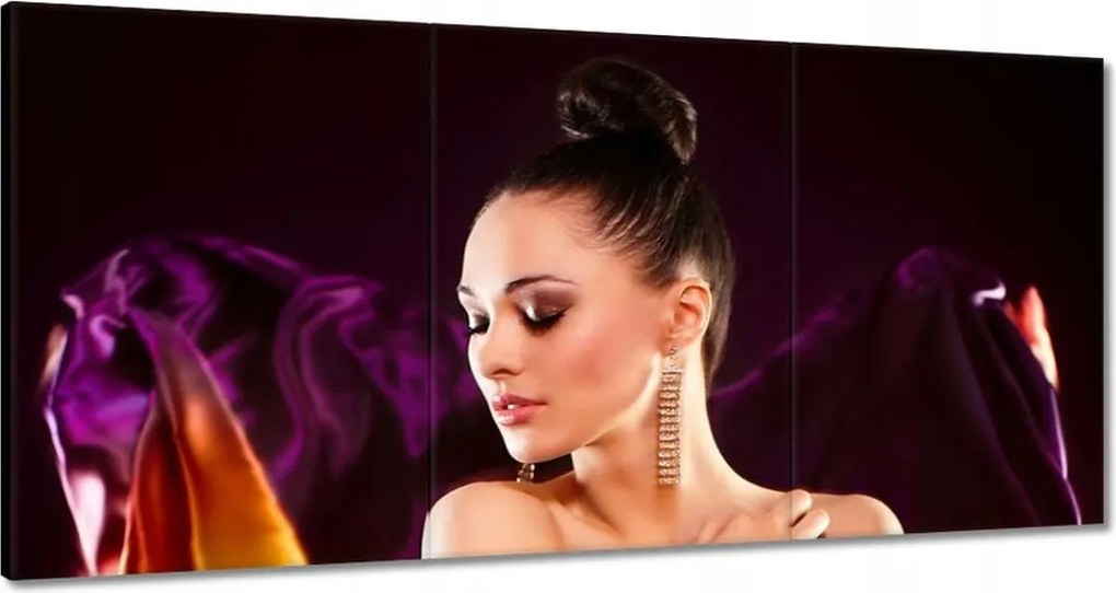 Vászonkép 180x90 Lila dama Csaj hölgy