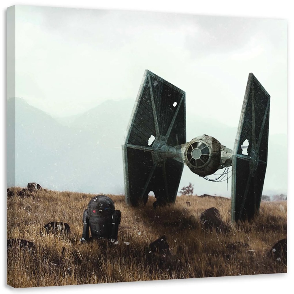 Gario Vászonkép Star Wars, droid és urhajó - Zehem Chong Méret: 60 x 60 cm