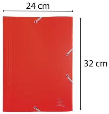 Gumis mappa, PP, A4, EXACOMPTA Opak, piros (EX55905E)