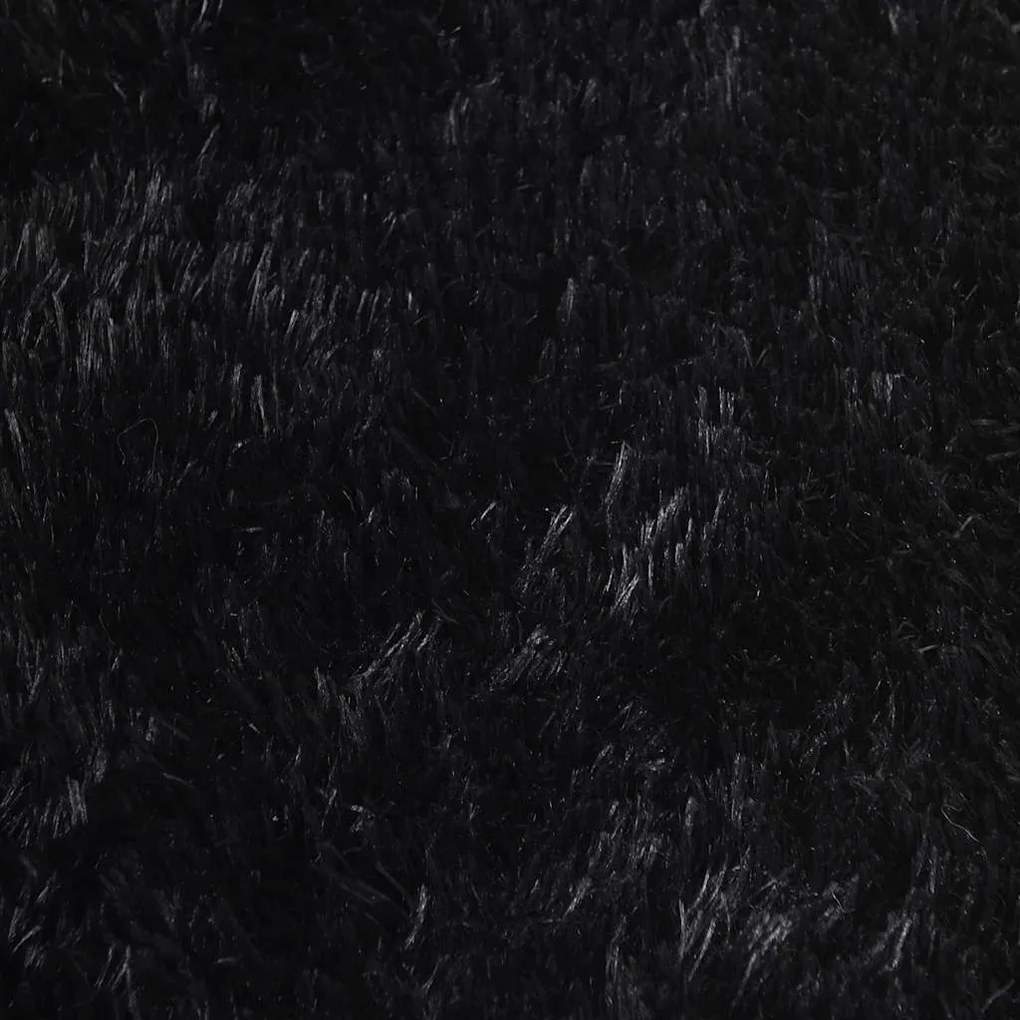 fekete hosszú szálú NAVARRA bozontos szőnyeg 300x200 cm