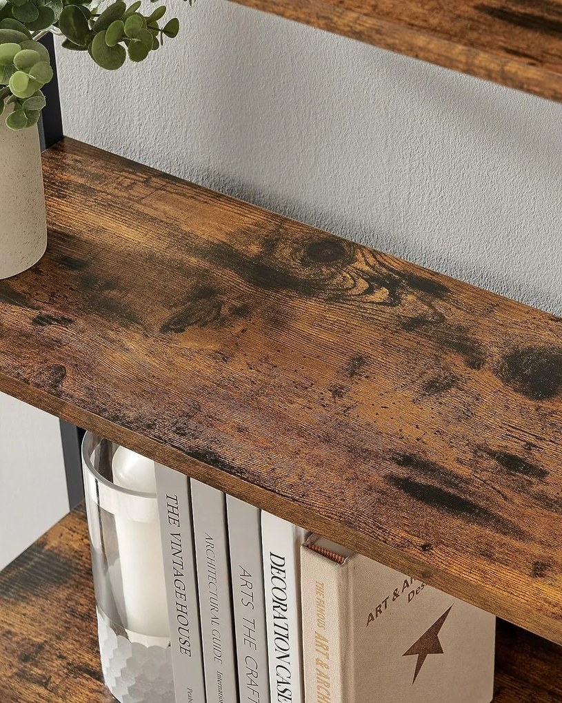 Könyvespolc TAYLOR 6 polc 186x60cm, rusztikus barna