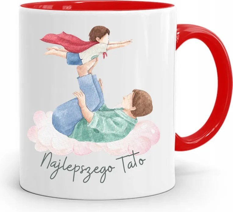 Piros Bögre Apának A Legjobb Apa nyomtatott fényképpel