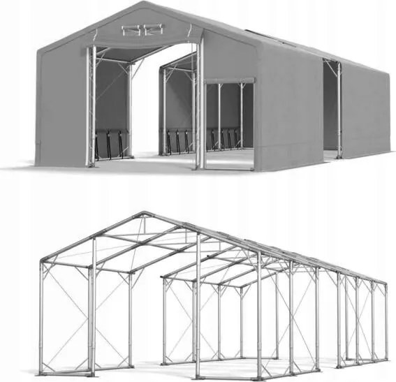 Kiállítási sátrak 8x24m [2,5m] Pavilonok Das 600 P