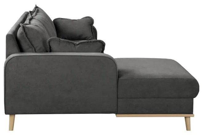 Sötétszürke sarokkanapé (bal oldali) Beata – Ropez