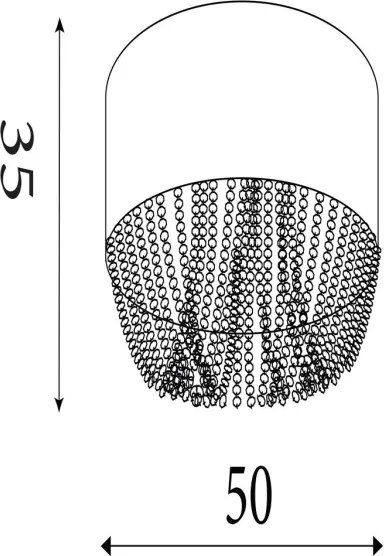 Searchlight 62615-5CC - Mennyezeti lámpatest BELLANO 5xG9/7W/230V átm. 50 cm szürke