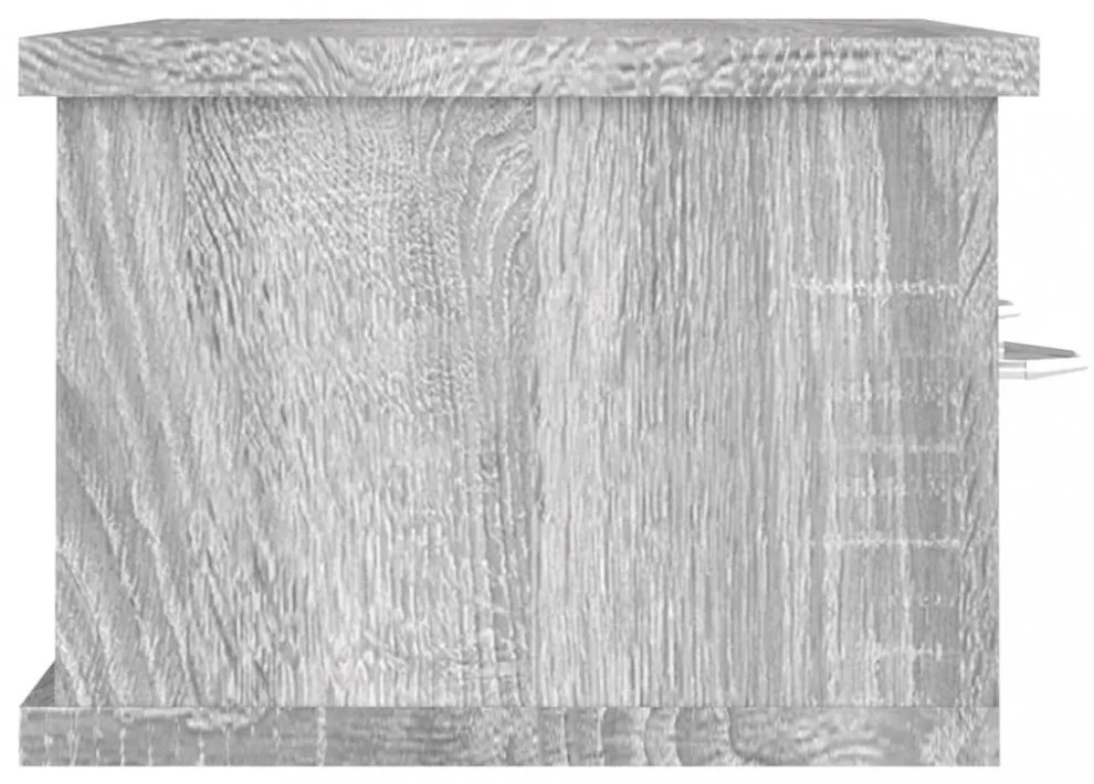 szürke sonoma színű szerelt fa faliszekrény 60 x 26 x 18,5 cm