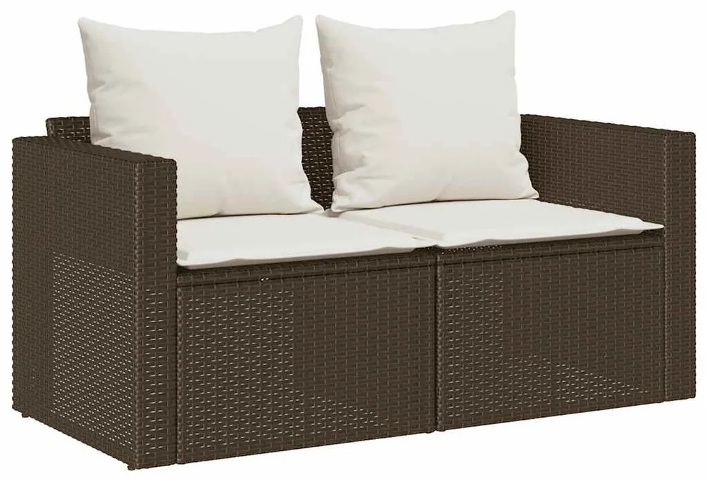 5 részes polyrattan kerti kanapé garnitúra párnákkal stackable