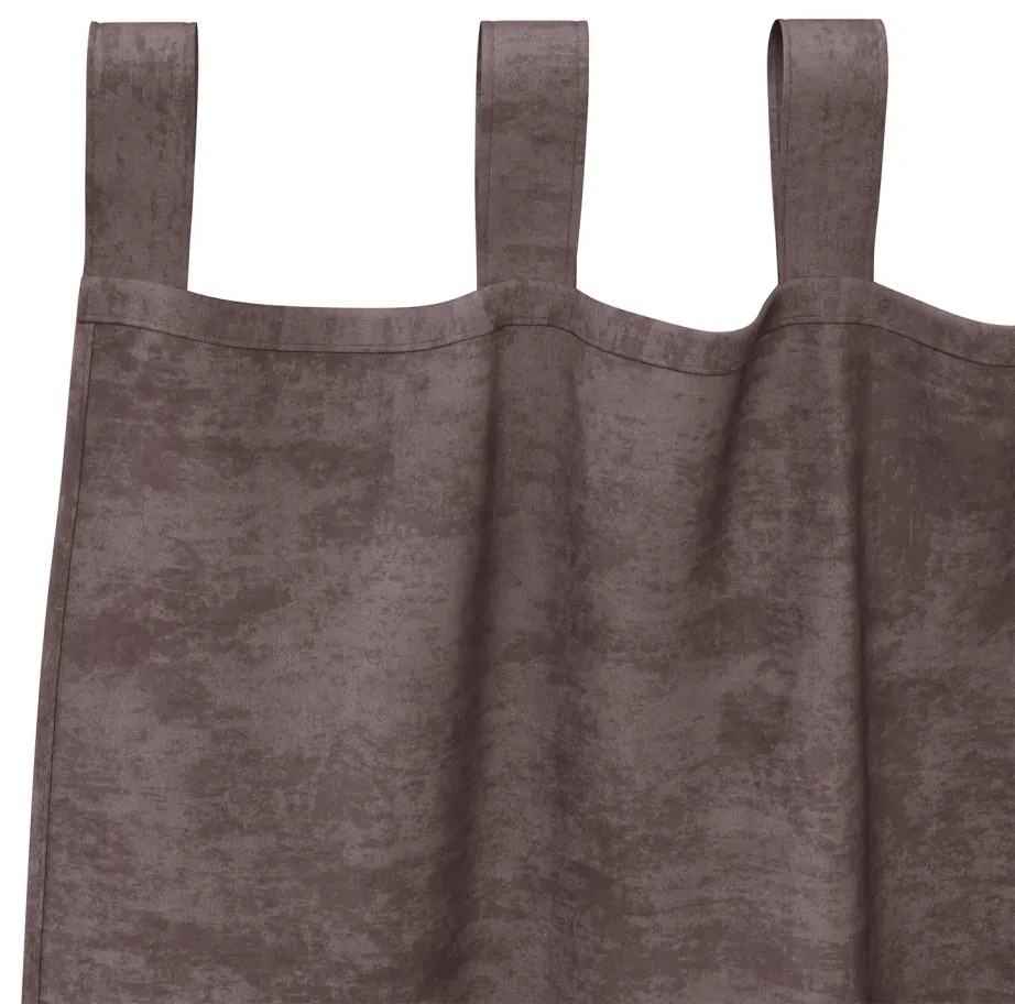 Bársony Függönyök 2 db Gombfülekkel Barna 140x140 cm