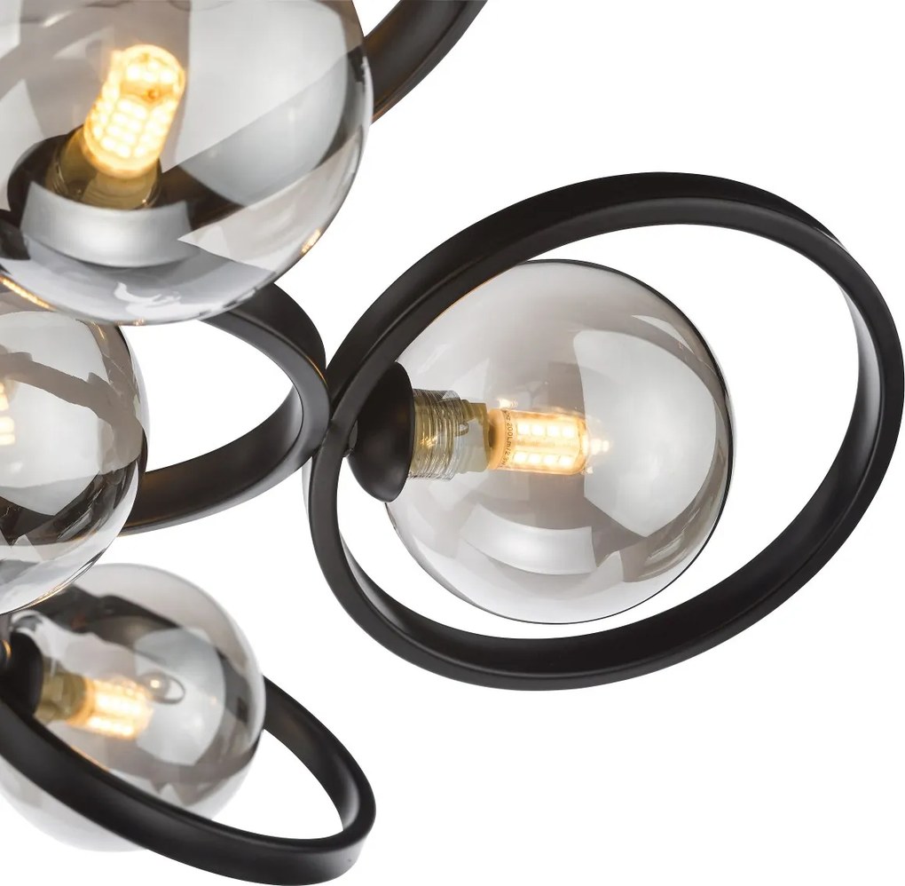 Dar Lighting modern mennyezeti lámpa lynette fekete darlyn4822-01