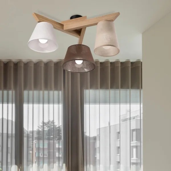 Brilagi - LED  Felületre szerelhető csillár  ANTHONY 3xE14/40W/230V tölgy