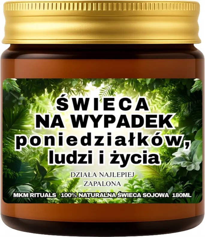 Szója illatgyertya 180 ml Hétfőkre, emberekre és életre
