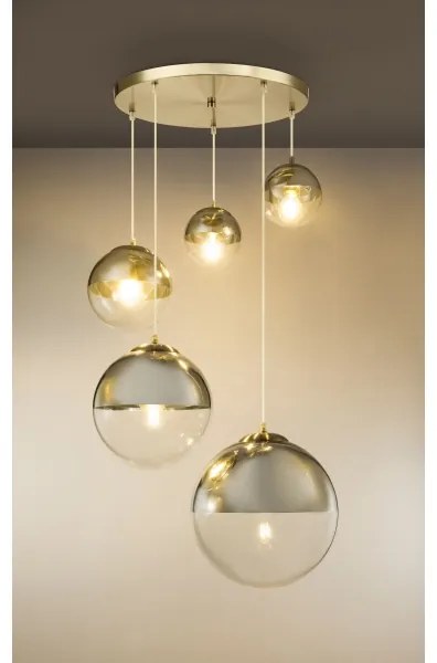 Globo 15851-5 - Csillár zsinóron VARUS 5xE27/60W/230V