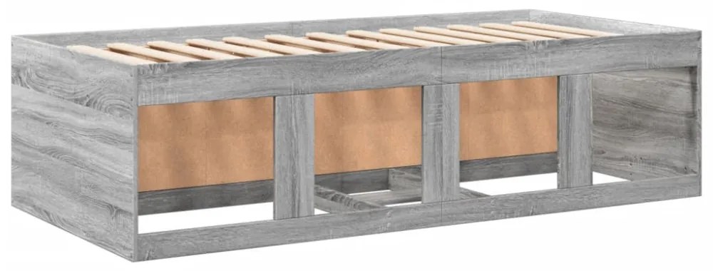 szürke sonoma kanapéágy fiókkal matrac nélkül 100x200 cm