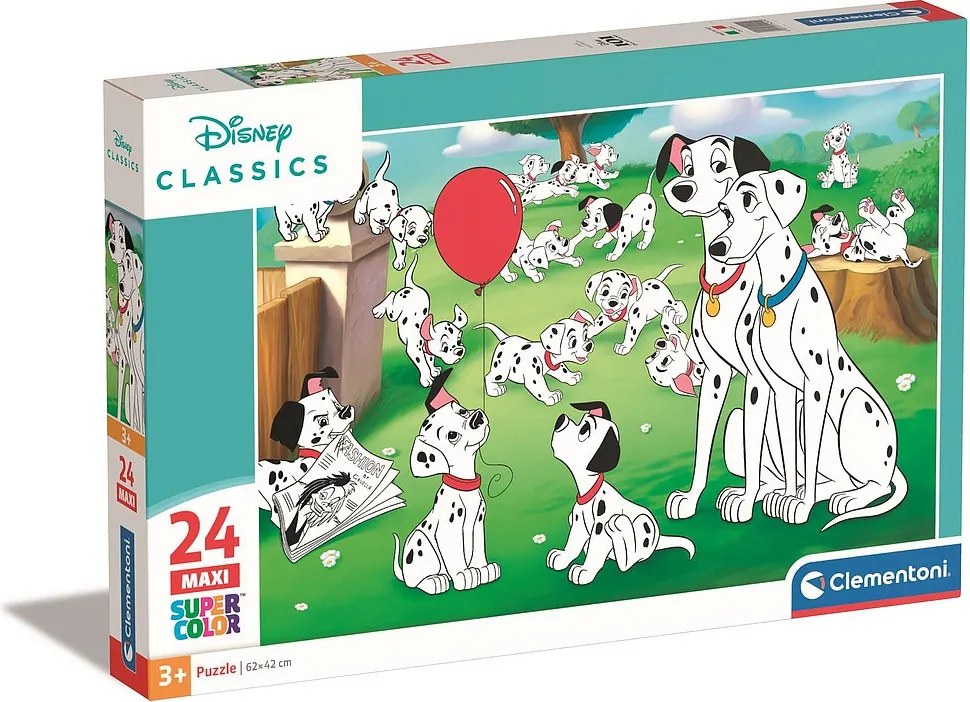 Disney 101 kiskutya Puppy Parade 24 db-os maxi puzzle Clementoni