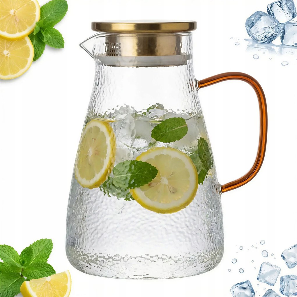 2L-ES Hőálló Üveg Kancsó Húsleves Víz És Gyümölcslé Ø11,5 CM