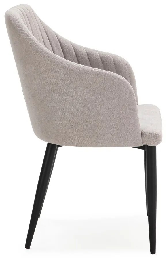 Világosszürke kárpitozott étkezőfotel szett 2 db-os Nadi – Marckeric