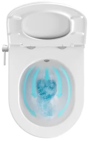 Ravak X01912 - Függesztett WC bidéfúvókával CHROME, kerámia/fehér