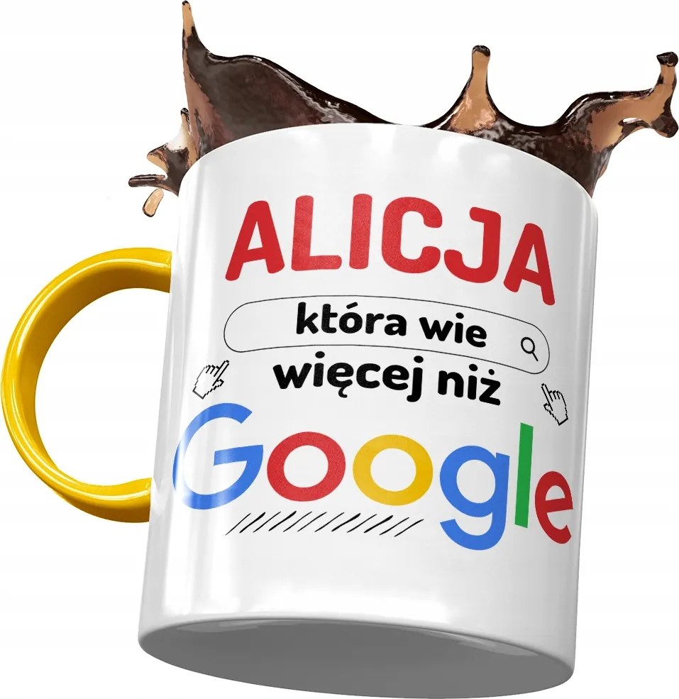 Sárga Bögre Alice Barátnőjének Feleség Barátnőjének Nyomtatott Fotóval