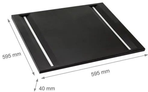 LED Panel ALGINE LED/44W/230V 60x60 cm 4000K UGR<16 fekete