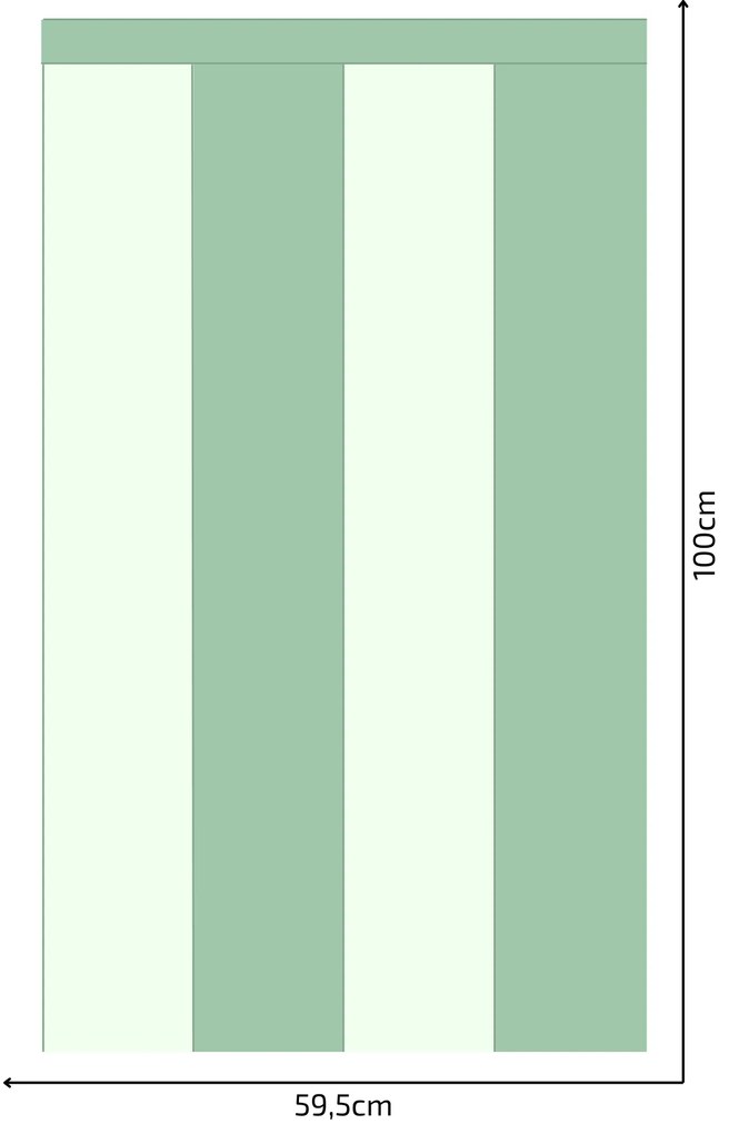 PIPPER. Textil öntapadó tapéta - Egy téglalap - Menta színű Méret: 80cm, Szín: Sápadt