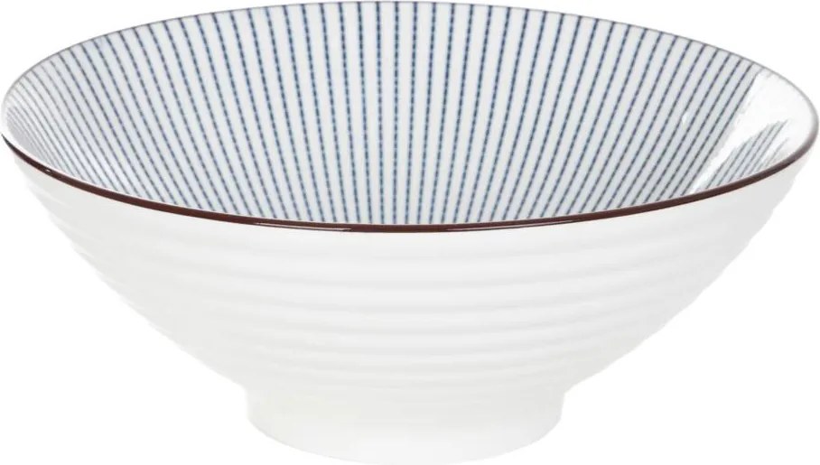 Salado csíkos tál barna szegéllyel 21 cm Homla