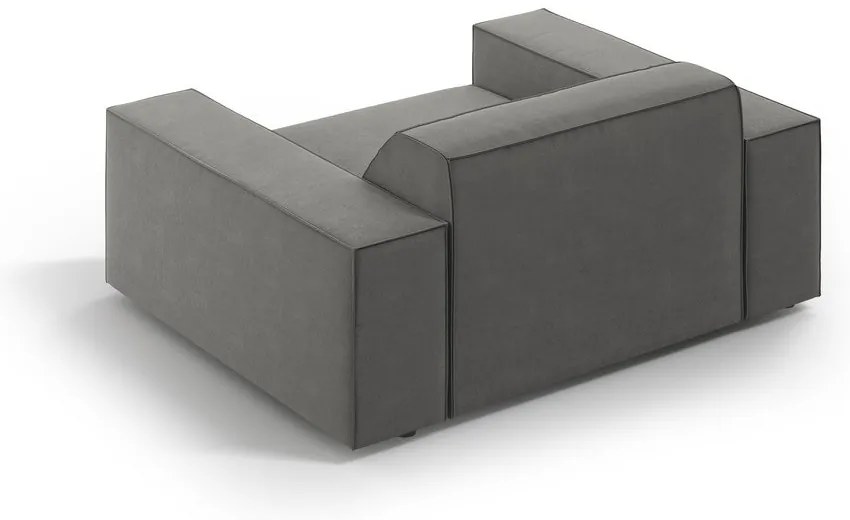 Szürke bársony fotel Jodie – Micadoni Home