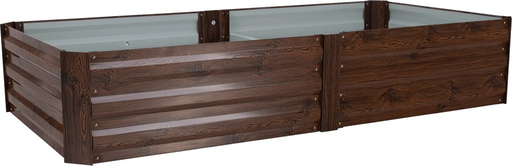 Magasított virágágy, barna, acél, NONKY TYP 7