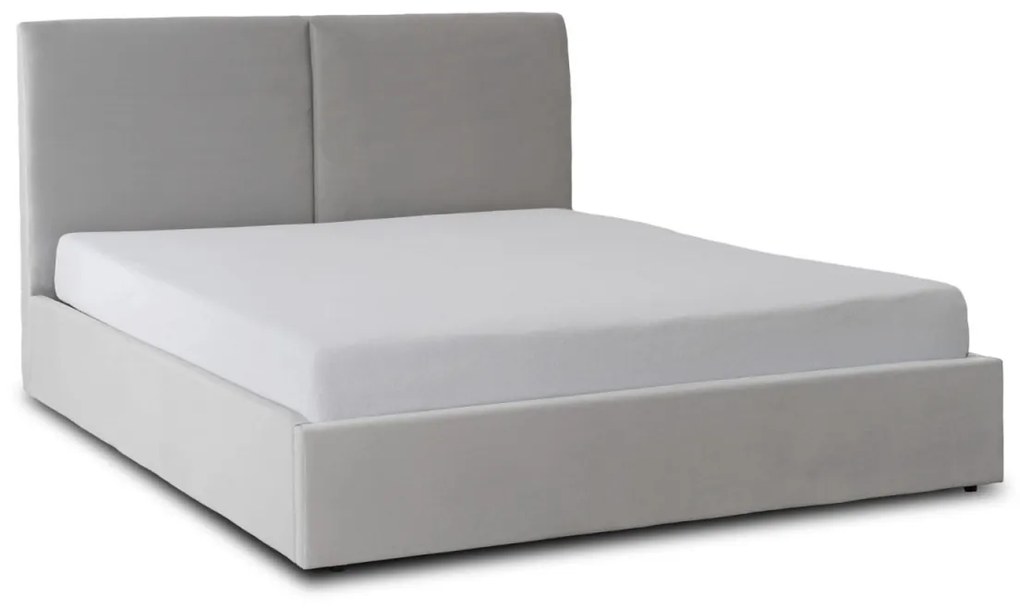 Krém Bársony Franciaágy Ágyneműtartóval. 180×200 MARSYLIA