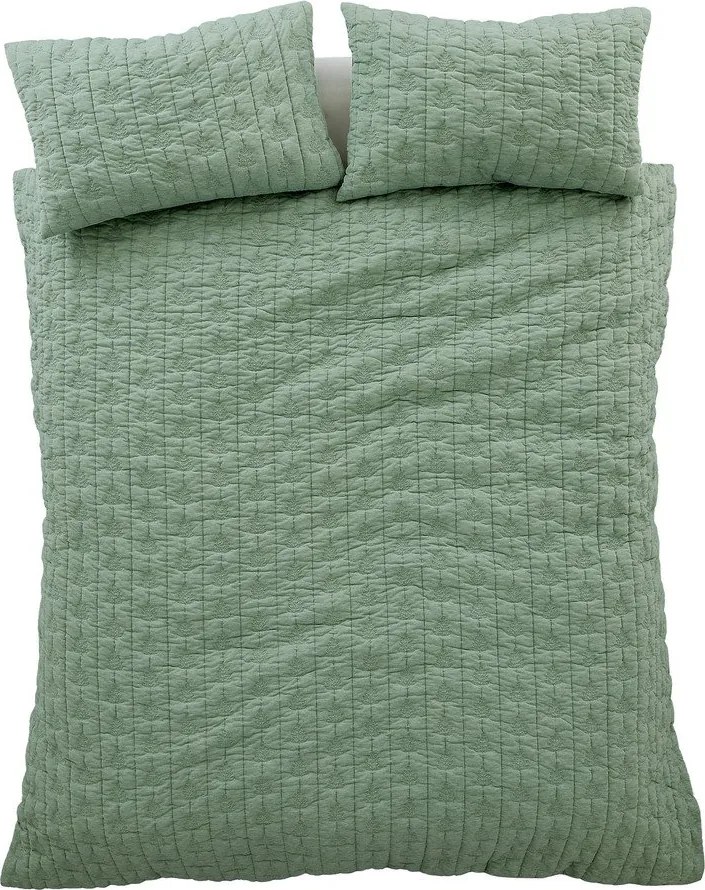 Zöld kétszemélyes háromrészes ágyneműhuzat 200x200 cm Tamba Leaf – Pineapple Elephant