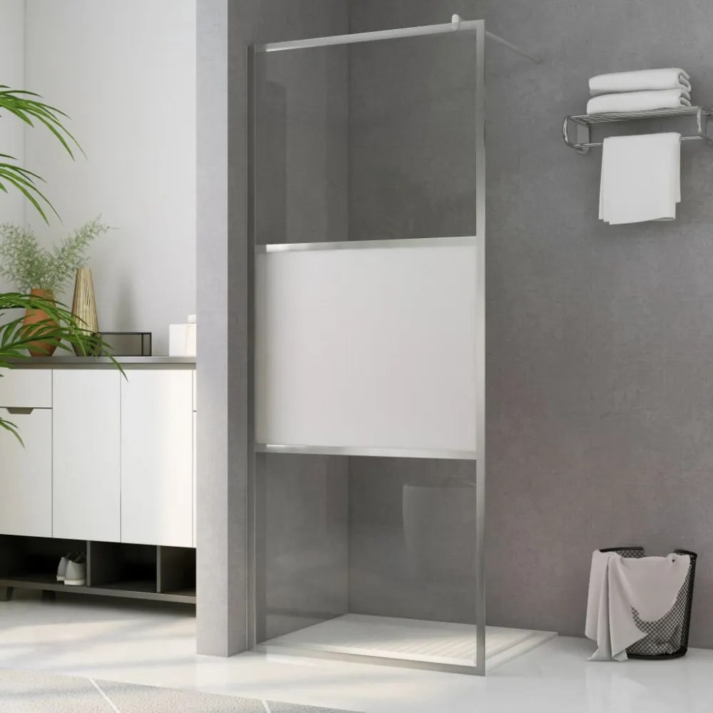 vidaXL zuhanyfal selyemmatt ESG üveggel 90 x 195 cm