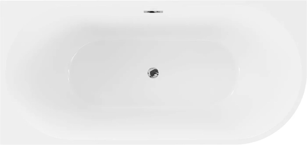 Luxury Mia szabadon álló fürdökád akril   balos 170 x 80 cm, fehér,  leeresztö  króm - 52691708000L Térben álló kád