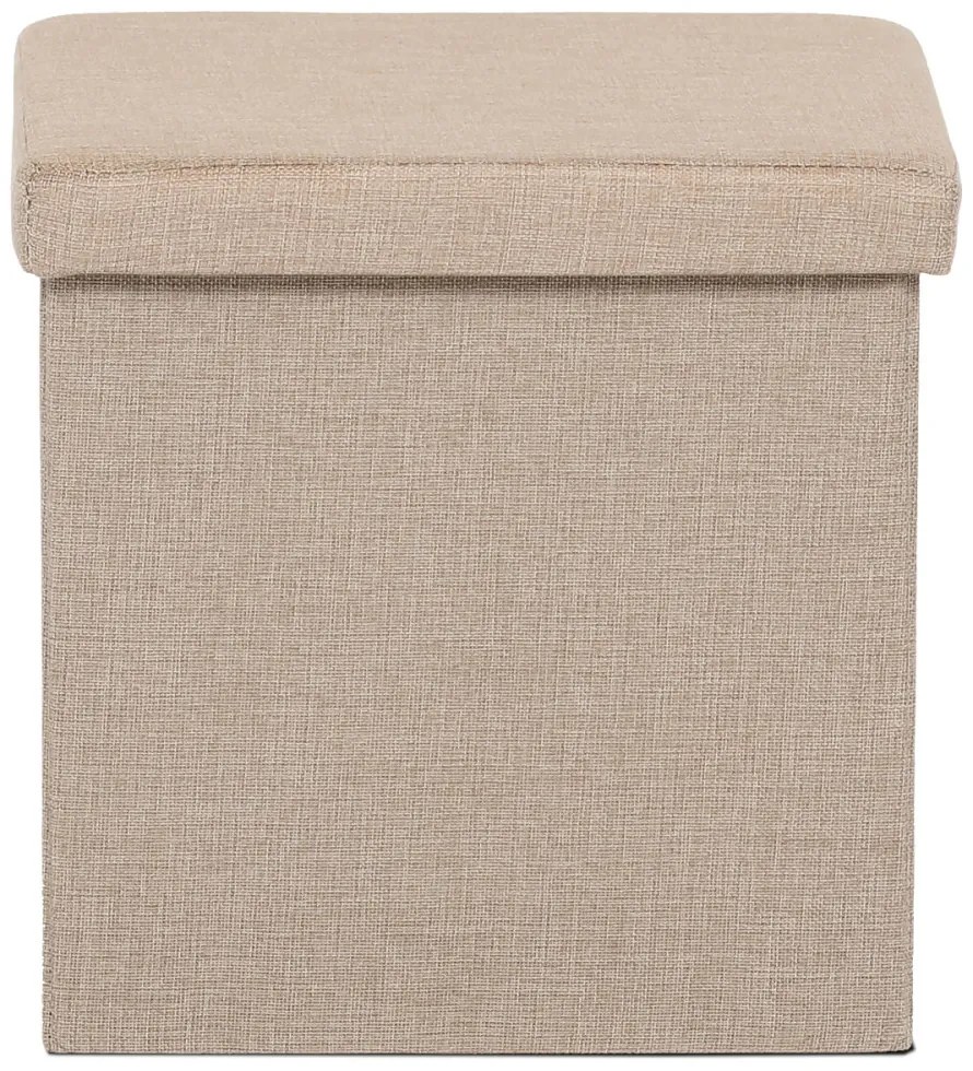 Taburet Cu Depozitare Material Textil Crem. TAB-461