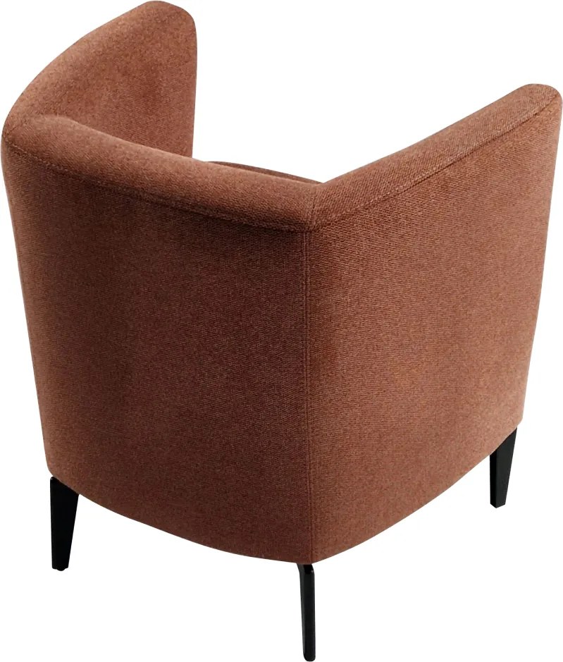 Design fotel, terrakotta/fekete, KAPY